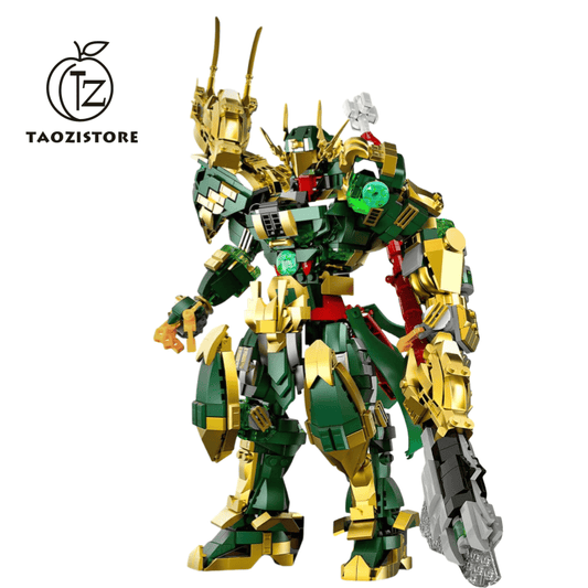 Mech Robot Building Set,  China Guan Yu General Chinoiserie Mech Action Figures Model Weapons, Hero Warrior Collectible Display Toys Gifts for Boys Adults 12+ (1408PCS)