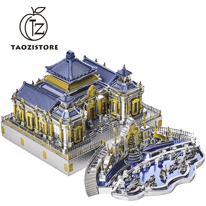 Piececool 3D Metal Puzzles, The Old Summer Palace Chinese Traditional Architecture Building Models Kit to Build for Adults Brain Teaser 3D Puzzle Toys Gift Home Decor DIY Crafts - 358 PCS