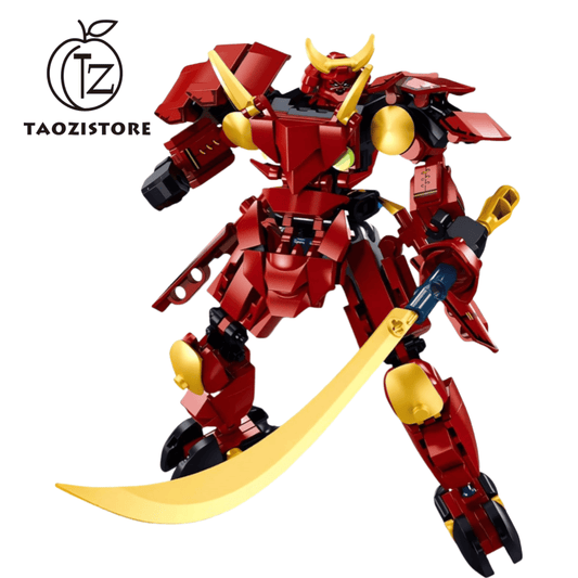 Red Samurai Mech Warrior Model Toy Building Sets