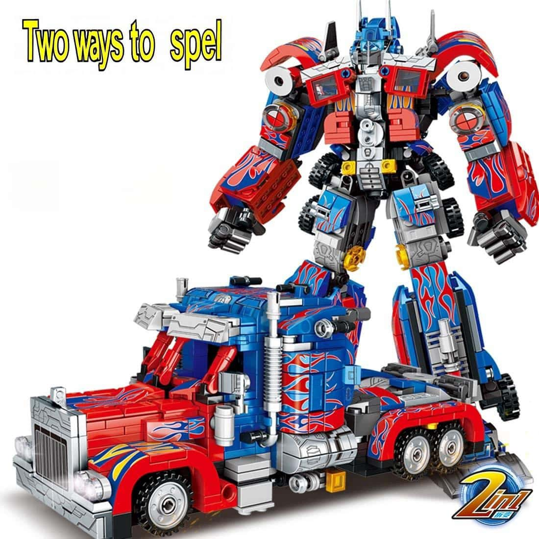 Transformers Optimus Prime building blocks Wasp mecha robot two-piece set Cool urban mecha warrior toys, holiday gifts for adults and children