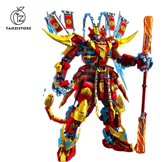 Black Wukong Chinese Mecha Three Kingdoms educational building blocks assembly Cool city mecha warrior toys, holiday gifts for adults and children