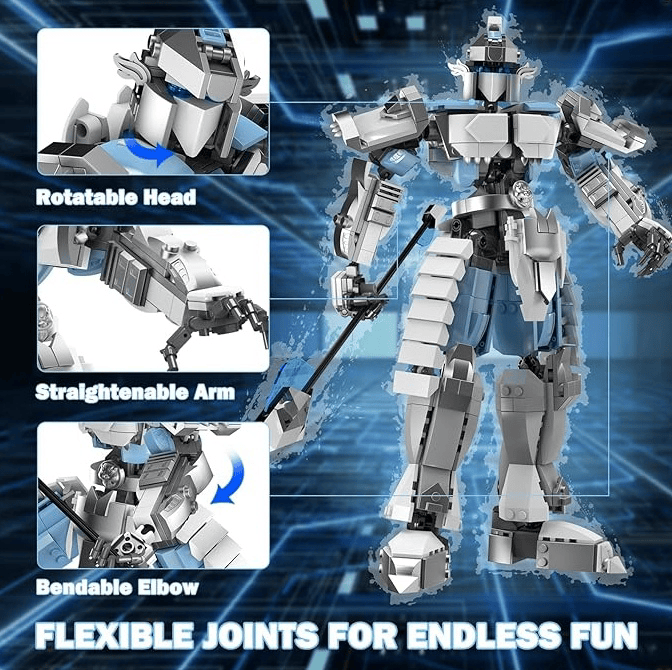 Mech Building Sets for Adult , Mecha Robot Display Model with Movable Joints, Cool Battle Toy for Kids Boys Girls, Model Set and Assembly Toy for Teens Adult(707 Pieces)