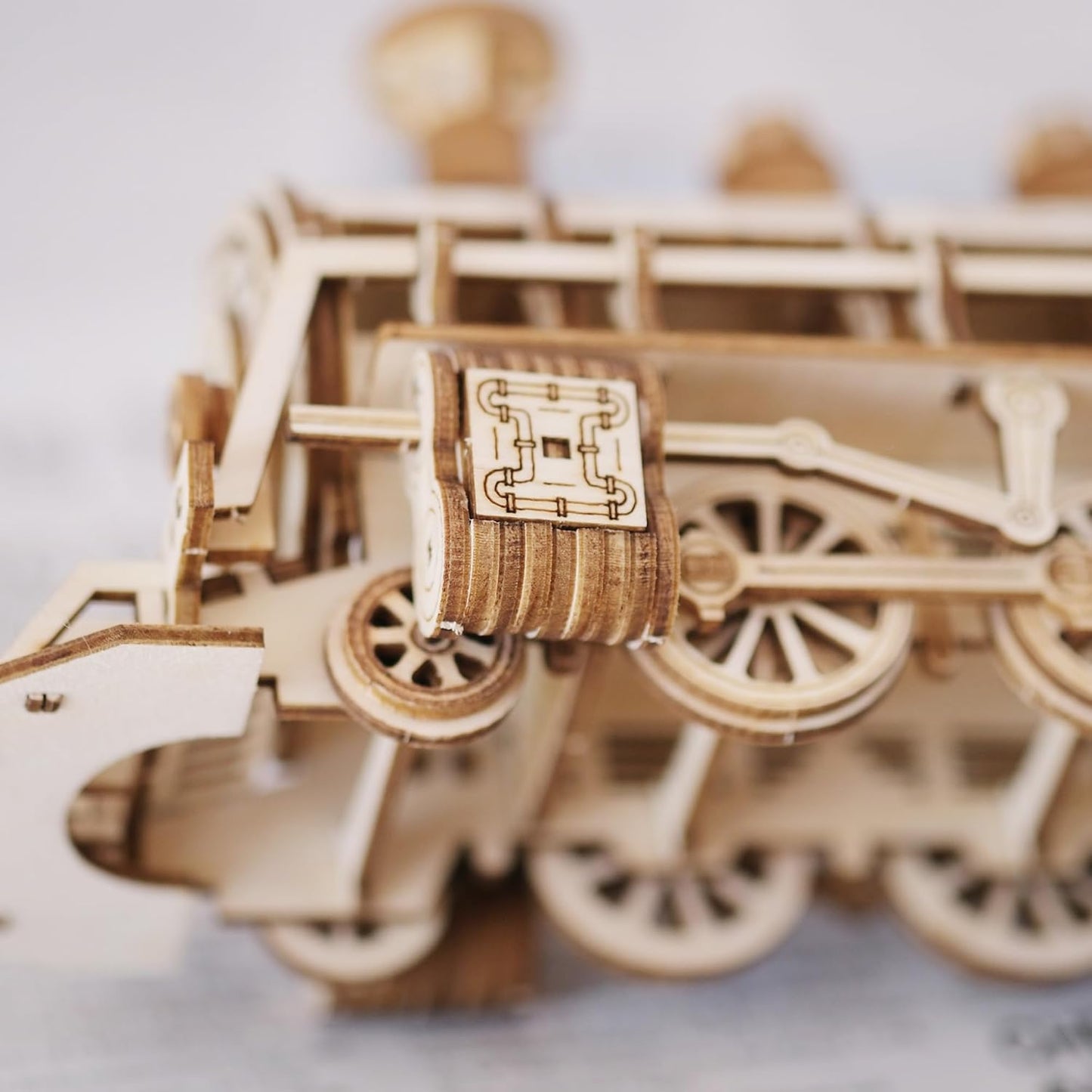 3D Wooden Adult Jigsaw Model Train Building Blocks Set Men Mechanical Jigsaw DIY Assembly Jigsaw Train Model Kit