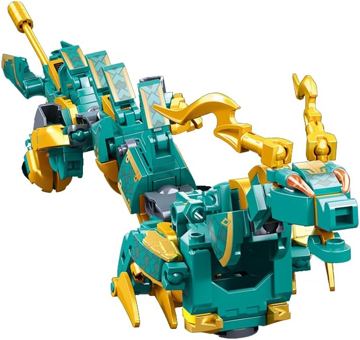 Transformer Mech Robot Building Blocks Set, Cool Warrior Robot as Christmas Birthday Gift for Adults and Children (Green Mech 244 Pieces)