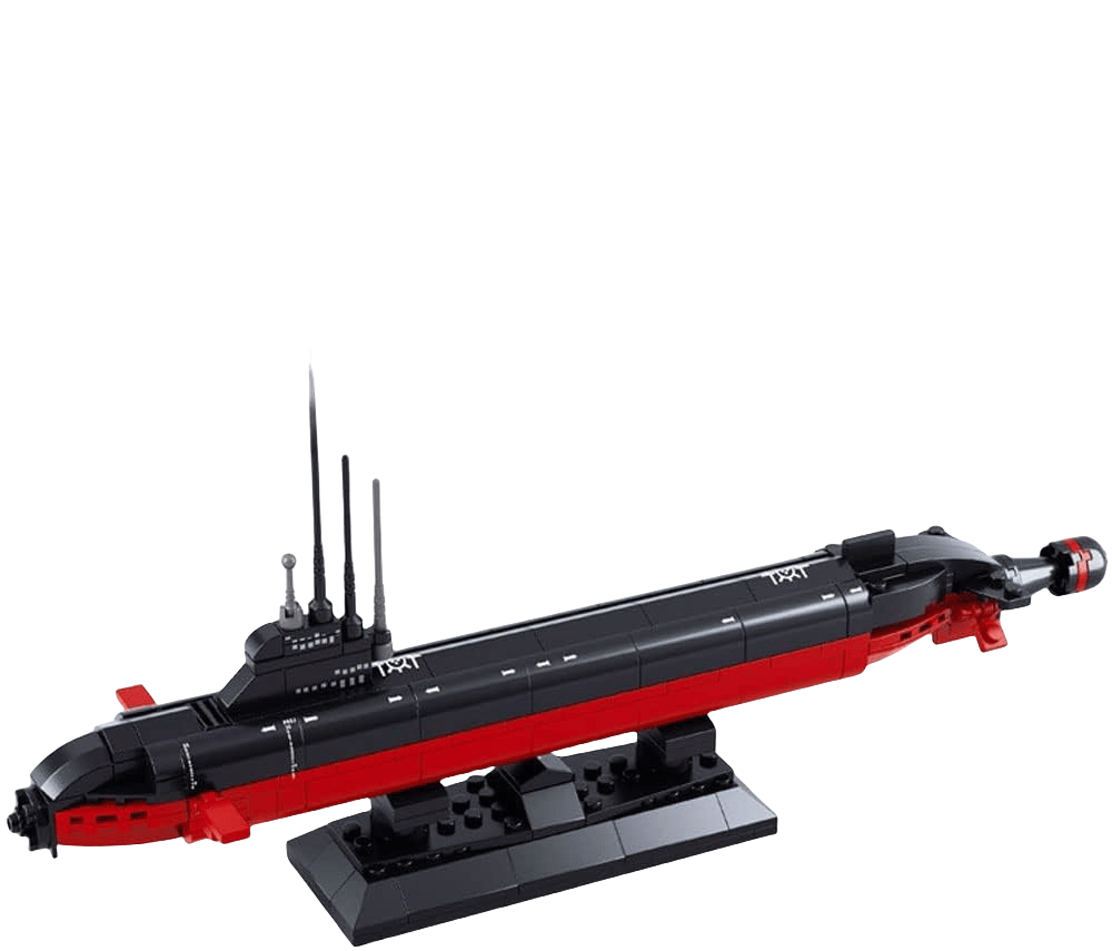 Navy nuclear submarine building block model toy, suitable for boys over 6 years old, 193 pieces