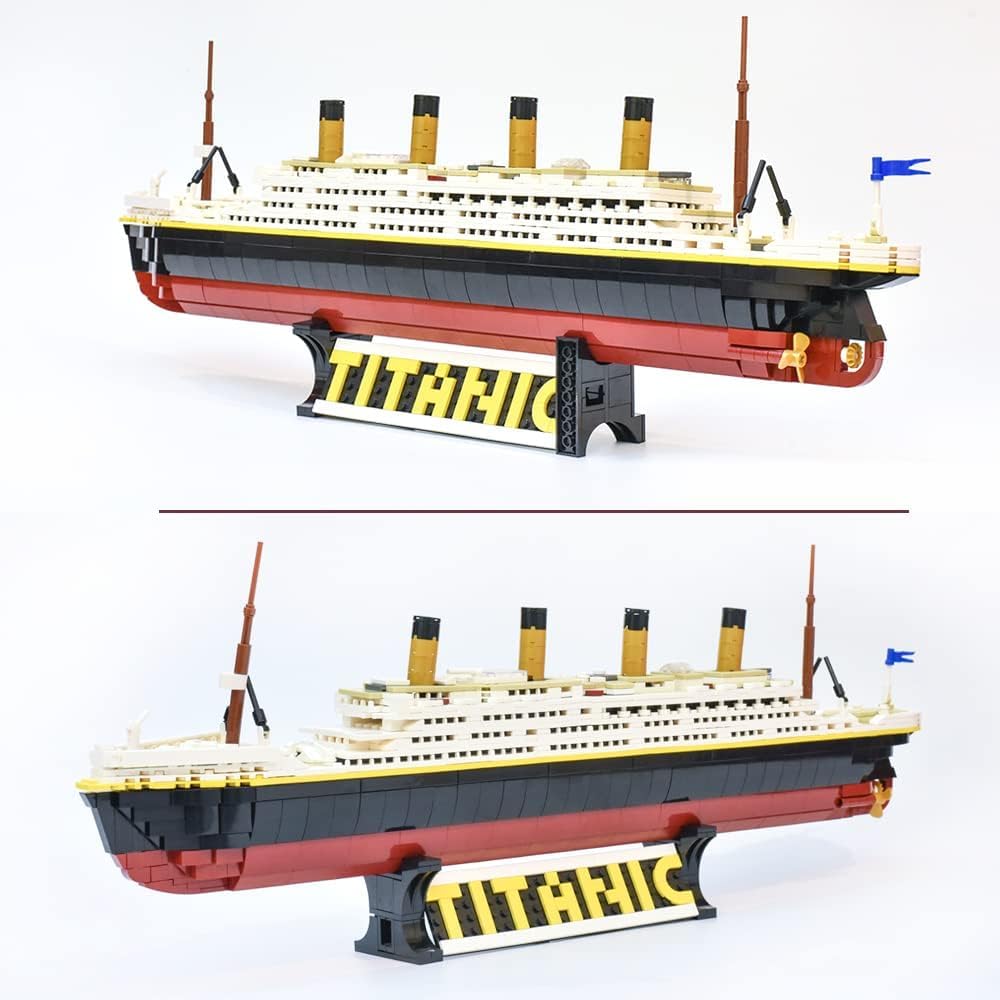 Large Titanic Model Building Blocks Set, 1333 Pieces Adult Challenging Giant Titanic Cruise Ship Model Building Blocks Set Toys, Suitable for 10 11 12 13 14 15 16 Years Old