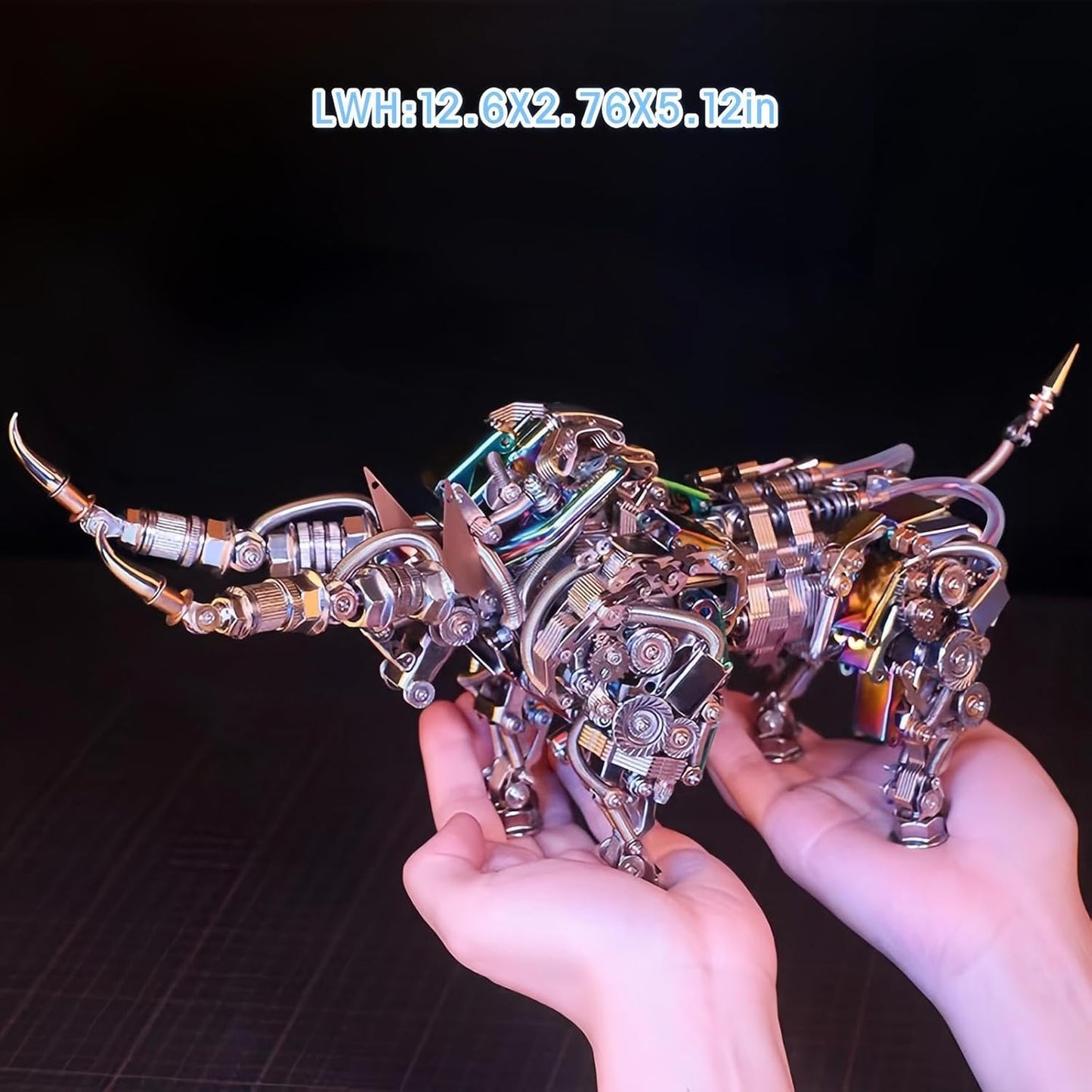 Adult 3D Metal Puzzle, Bison Metal Model Set, 3D Metal Puzzle Mechanical Bison Building Blocks, Difficult DIY Assembly, high-end Gift for Men.