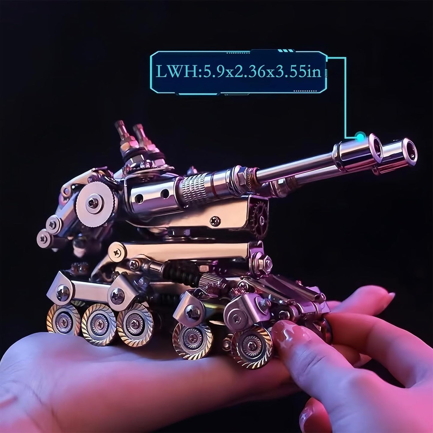 3D Metal Model Kit Mechanical Tank 3D Metal Puzzle DIY Metal Assembly Kit 3D Metal Art Puzzle Metal Model Kit - High end Men's Gift