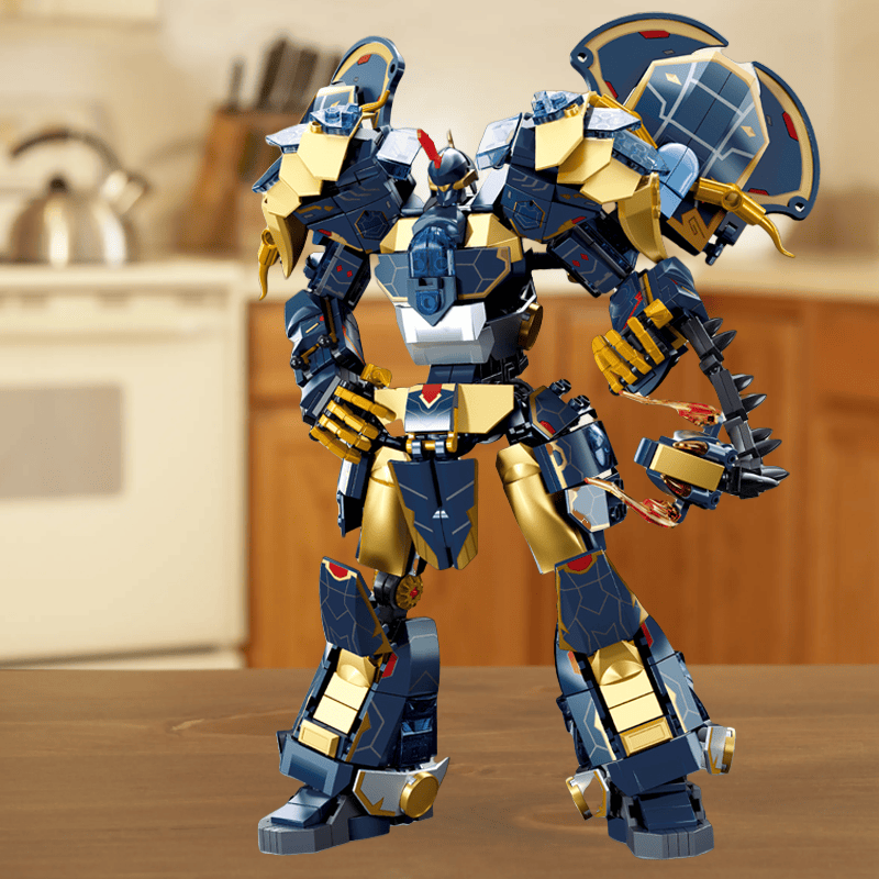 Assembled robot model kit, cool urban mech warrior toy, holiday gift for adults and children