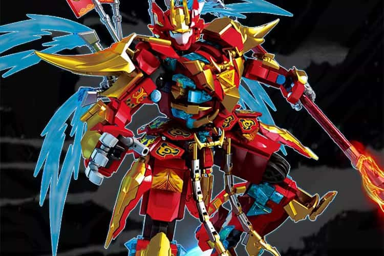 Black Wukong Chinese Mecha Three Kingdoms educational building blocks assembly Cool city mecha warrior toys, holiday gifts for adults and children