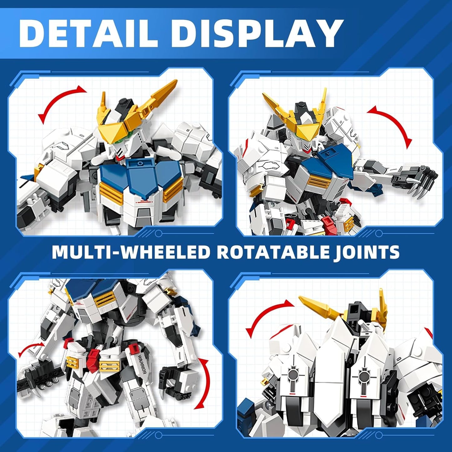 Transforming Robot Building Set for Adults, 2 in 1 City Warrior Mech & Fighter Jet Building Toy Model, 952 Pcs Creative Collectible Gift for Boys Kids 8-12,