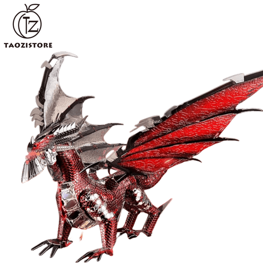 Metal Model Kits-Black Dragon King, DIY 3D Puzzles for Adults Brain Teaser Puzzles Toys for Teens, Great Birthday New Year Gifts, 107 Pcs