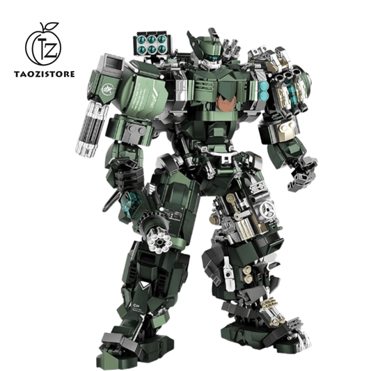 Mecha building block set, for adults only, motorized robot model building blocks with multiple weapons, industrial style collection gift